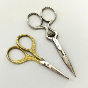 Vintage Robt Klaas Prussia Button hole & Unbranded Embroidery Scissor Lot Sewing